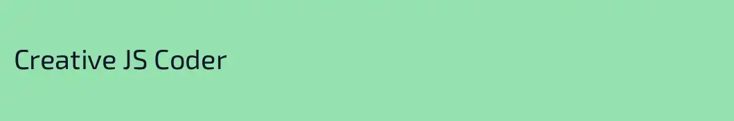 Creative JS Coder